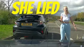 SHE PROVIDED THE WRONG DETAILS Road Rage  Bad Drivers Hit and Run Instant Karma Brake Check Dashcam