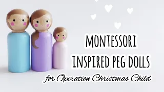 Paint with me! Montessori Inspired Peg Dolls for Operation Christmas Child - #HeartPegs - Simple DIY