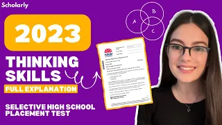 2023 Selective High School Placement Test (Thinking Skills Full Explanation)