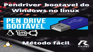 Creating bootable pendriver from windows 10 in linux easy method. 