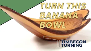 Woodturning - Turning a Banana Bowl from White Cypress | The Silent Woodturner