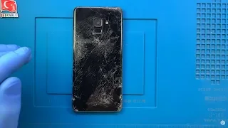 SPLIT !!! Samsung Galaxy A8+ Screen and Back Glass Cover Replacement #samsunggalaxya8plus