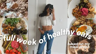 WHAT I EAT IN A WEEK | easy + balanced meals using my weekly ingredient prep!