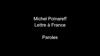 Michel Polnareff-Lettre à France-paroles