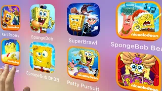 SpongeBob BFBB,Game Frenzy,Sponge Patty Pursuit,Sponge Run,Super Brawl,SponegBob Krusty,Kart Racers