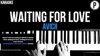 Avicii  - Waiting For Love Karaoke Slower Acoustic Piano Instrumental Cover Lyrics On Screen