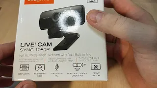 Веб-камера Creative Live! Cam Sync 1080p. Распаковка.