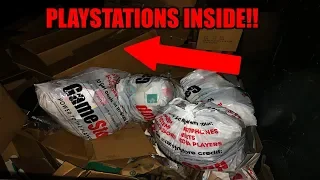 FOUND 4 PLAYSTATIONS! We hit the PlayStation JACKPOT dumpster diving at Gamestop!!!