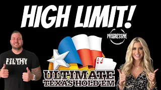 HIGH LIMIT TEXAS ULTIMATE HOLDEM! UP TO $400 HANDS