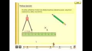 Rýsování kružnice (postup), Geometrie 3. ročník, strana 50, úvod