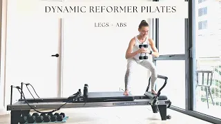 30 MIN INTERMEDIATE REFORMER PILATES -  Legs + Abs strength | Dumbbells