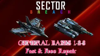 War Commander Sector Breach Event General Bases 1-2-3 Fast & Free Repair.