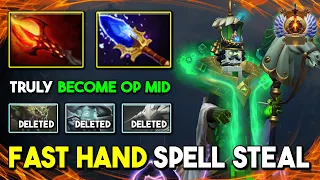 ULTRA FAST HAND SPELL STEAL Mid Rubick Aghs Scepter + LVL5 Dagon Build Truly Can't Be Stopped DotA 2