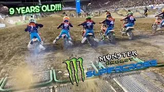 LITTLE KIDS RACING VEGAS SUPERCROSS!!! Huckson Deegan races the KTM Challenge!