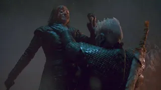 Game of thrones/Arya stark fight scenes with white walkers