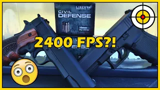 2400 FPS 10MM! Liberty Civil Defense 10mm vs .45acp +P! Ballistic Gel & Chronograph Testing!