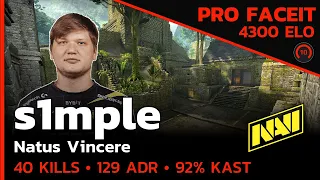 s1mple NAVI TAKES OVER FACEIT!🔥 (ANCIENT) FACEIT LVL 10 / CSGO POV / Jun 7, 2023