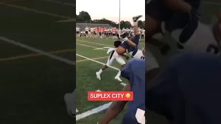 During practice is crazy 👀 (via primetimesha/IG) #shorts #football #highlights #tackles