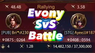 Evony: STG 187 Vs PUB & RUI 230 SvS Battle