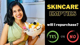 Huge skincare empties‼️Worth buying again✅ or not ❌ Reviewing skincare in Tamil🔥