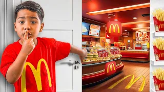 I Built a SECRET McDonald’s In Our House!