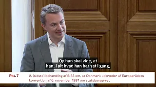 Morten Messerschmidt får folketingssalen til at blive HELT stille