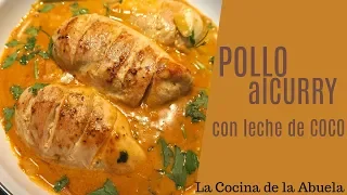 pollo al curry con leche de coco