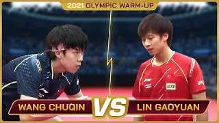 Wang Chuqin vs Lin Gaoyuan Warm Up for Olympic 2021