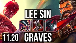 LEE SIN vs GRAVES (JUNGLE) | 17/2/10, 66% winrate, Rank 7 Lee, Legendary | EUW Challenger | v11.20