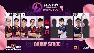 Army Geniuses vs ChubbyBoiz - DPC SEA 2021/22 Tour 2: Division II - Group Stage - B03