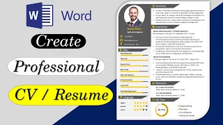 How to Create Professional Resume in 10 Minutes | Awesome Resume in MS Word