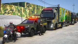 ESCOLTA de COMBOIO de BLINDADOS EXÉRCITO BRASILEIRO | GTA 5 POLICIAL