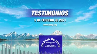 Testimonios 5 de febrero de 2021, Iglesia de Dios Ministerial de Jesucristo Internacional.