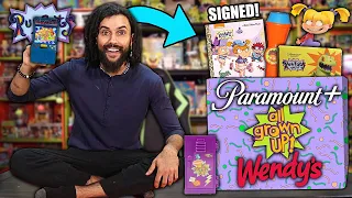 Opening NICKELODEON RUGRATS ALL GROWN UP WENDY'S MEAL TOYS FROM  2004 *PARAMOUNT PLUS PRESS KIT!*