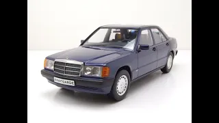 Mercedes 190 E 2.3 Avantgarde W201 1993 blau metallic Modellauto 1:18 Triple9
