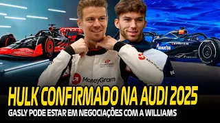 HULKENBERG CONFIRMADO NA AUDI E PIERRE GASLY PODE IR PARA A WILLIAMS! MERCADO A TODO VAPOR