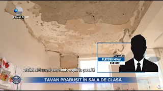 Stirile Kanal D (19.03.2021) - Tavan prabusit in sala de clasa in Giurgiu! | Editie de seara