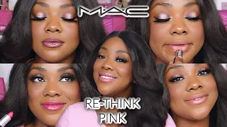 NEW✨MAC RE-THINK PINK LIPSTICK| LIP SWATCHES OF ALL 17 SHADES| BROWN SKIN FRIENDLY| ITSKEISHAB