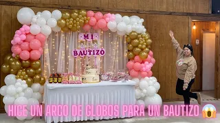 I MADE A BALLON GARLAND FOR A BAUTIZO 😱