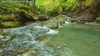 Nature Sounds of a Forest River for Relaxing-Natural meditation music Waterfall @YellowBrickCinema