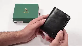 Чорний чоловічий гаманець без застібки Visconti TSC44 Lucca (Black)