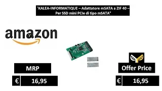 'KALEA-INFORMATIQUE – Adattatore mSATA a ZIF 40 – Per SSD mini PCIe di tipo mSATA