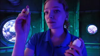 ASMR 🐟 Marine Biologist examines you (muffled underwater sounds)