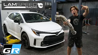 Downpipe Install on Our GR Corolla!! (Sounds Amazing) Lamspeed Racing
