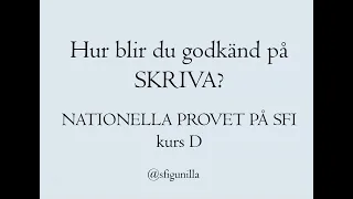 sfigunilla SFI NATIONELLT PROV SKRIVA kurs D