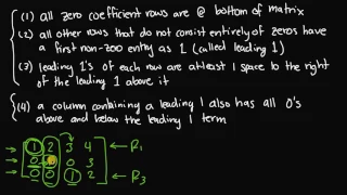 Row Echelon Form And Reduced Row Echelon Form Part 1