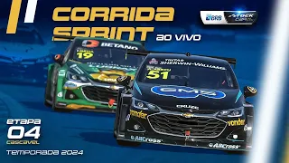 STOCK CAR 2024 AO VIVO | 4ª ETAPA - CORRIDA SPRINT - CASCAVEL, PR