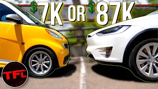 Is This All-Electric Smart ForTwo Really WORTH $80,000 LESS Than A Tesla Model X?