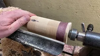 Woodturning A Weed Vase from Purpleheart and Maple