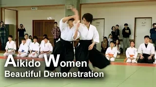 Женщины айкидо в Японии - прекрасная демонстрация